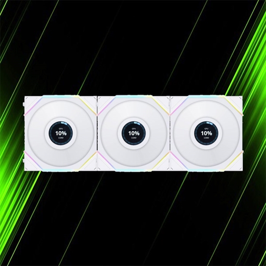 فن لیان لی UNI Fan TL LCD 120 White بسته 3 عددی