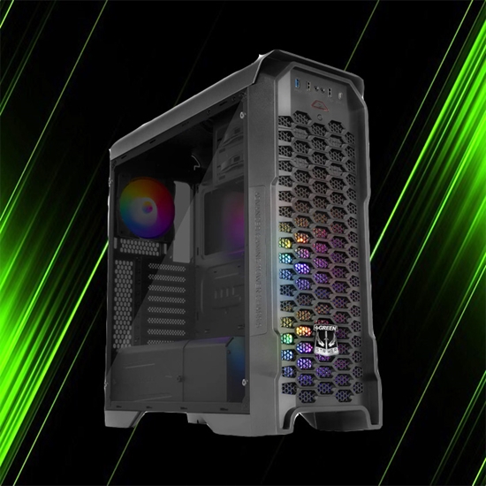 کیس گیمینگ گرین STRIKER FRGB