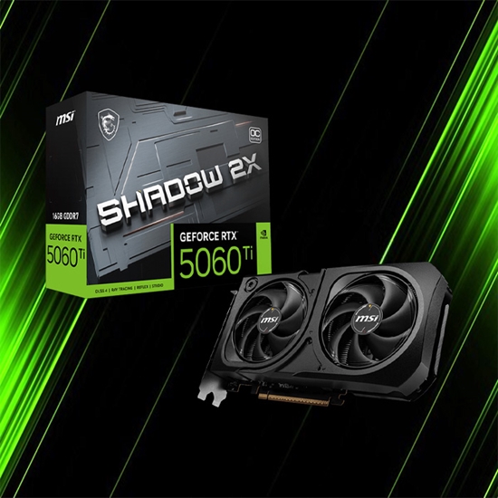 کارت گرافیک ام اس ای RTX 5060 Ti 16G SHADOW 2X OC PLUS