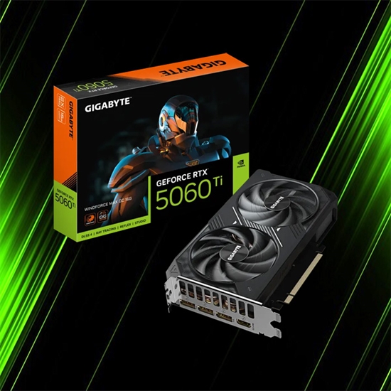 کارت گرافیک گیگابایت RTX 5060 Ti WINDFORCE MAX OC 16G